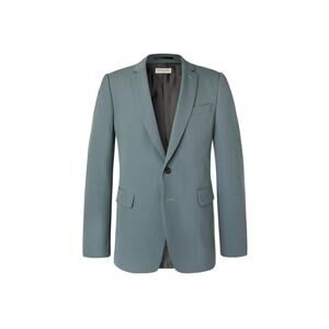 Dries Van Noten Slate-Blue Wool-Blend Blazer Suit Jacket